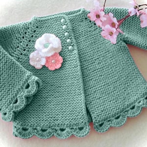 Knitting PATTERN # 42 Knitted Baby Cardigan Baby Girl Jacket Knitted Baby Coat Knitting PATTERN Knit Baby Jacket Pattern ( PDF in English )