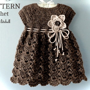 Crochet PATTERN # 6 Crochet Pattern Baby Dress Christening Baby Dress Pattern in English PDF