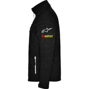 Veste coupe-vent softshell Fant, avec logos moteurs pour les motards. Personnalisé avec du vinyle textile de 1ère qualité. image 4