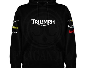 Trium sweatshirt with or without a hood and with or without a kangaroo bag with personalized logos from the motor world. Custom name to choose from.