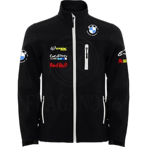 Chaqueta cortavientos softshell Bm con logos motor para moteros. Personalizada con vinilo textil de 1ra calidad. mw imagen 1