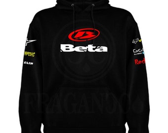 Een sweatshirt met of zonder capuchon en met of zonder kangoeroezak met gepersonaliseerde logo's uit de motorwereld. Aangepaste naam om uit te kiezen.