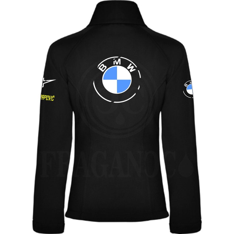 Chaqueta cortavientos softshell Bm con logos motor para moteros. Personalizada con vinilo textil de 1ra calidad. mw imagen 7