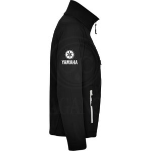 Yama softshell windbreaker jacket, with motor logos for bikers. Personalized with 1st quality textile vinyl. image 8