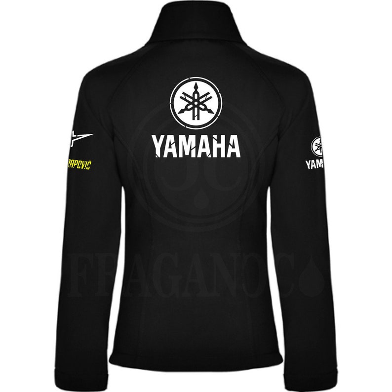 Yama softshell windbreaker jacket, with motor logos for bikers. Personalized with 1st quality textile vinyl. image 7