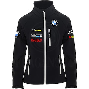 Chaqueta cortavientos softshell Bm con logos motor para moteros. Personalizada con vinilo textil de 1ra calidad. mw imagen 6