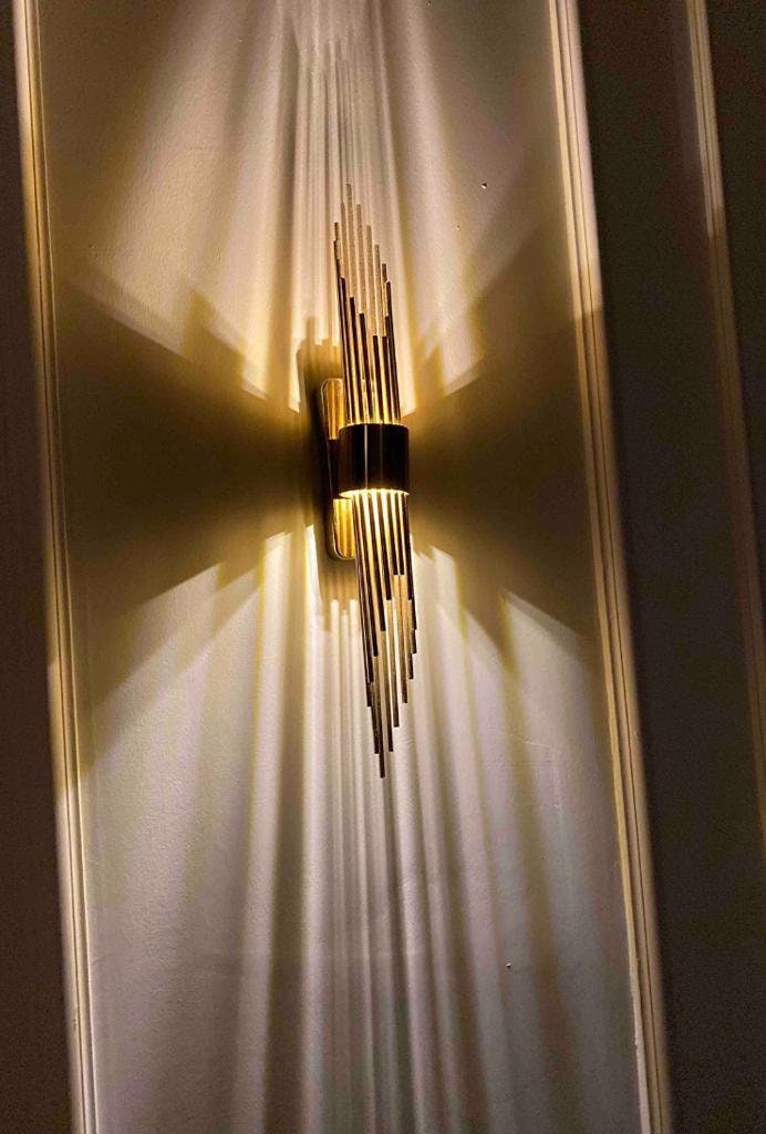 Battery Wall Sconce Lighting Fixture Gold Battery Wall Lamp Etsy UK