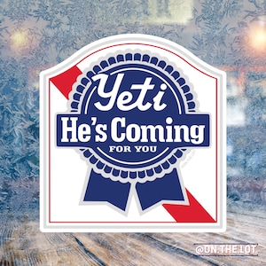 Goose Blue Ribbon Yeti Sticker