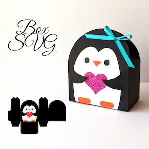 Chilly Cheer: Pinguin Geschenkbox SVG Design Geschenke für sie, Geschenke für Schwester, Geschenke für Mama, Jahrestagsgeschenke, Housewarminggeschenke