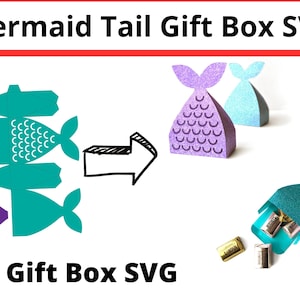 Enchanting Mermaid Tail Gift Box SVG Perfect for candy or Small Gifts