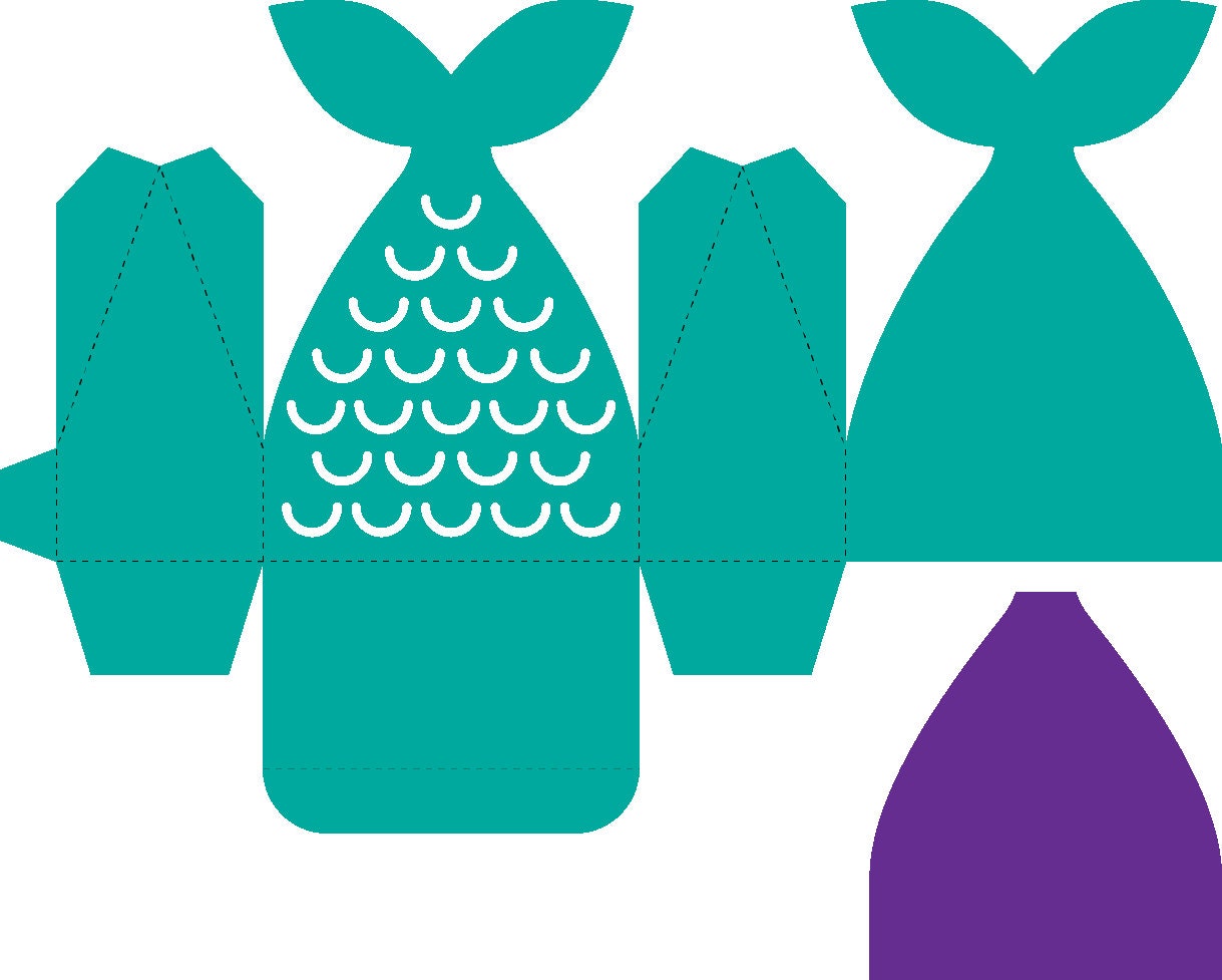 Enchanting Mermaid Tail Gift Box SVG Perfect for Candy or Small Gifts ...