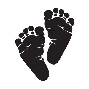 Baby Feet Silhouette SVG PNG