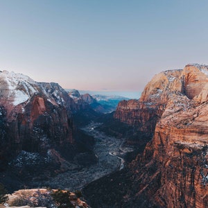 Zion Winter Sunrise Print File | Utah | Wall Art | Landscape Photography | Instant Digital Download