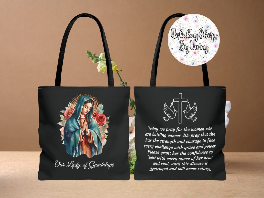 Our Lady of Guadalupe Tote Bag, Virgin Mary Bag, Cancer Prayer, Gift ...