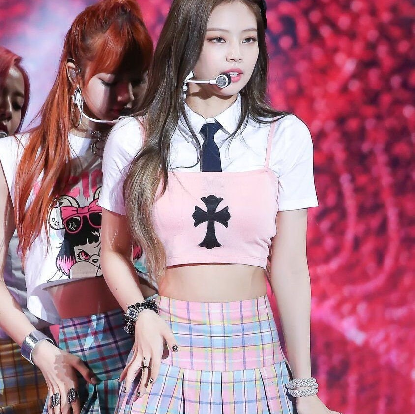 Custom Kpop Blackpink Jennie as If Its Your Last Pink Cross Uniform ...