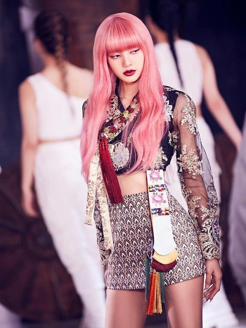 Custom Kpop Blackpink Lisa how You Like That MV Korean Hanbok Dupe