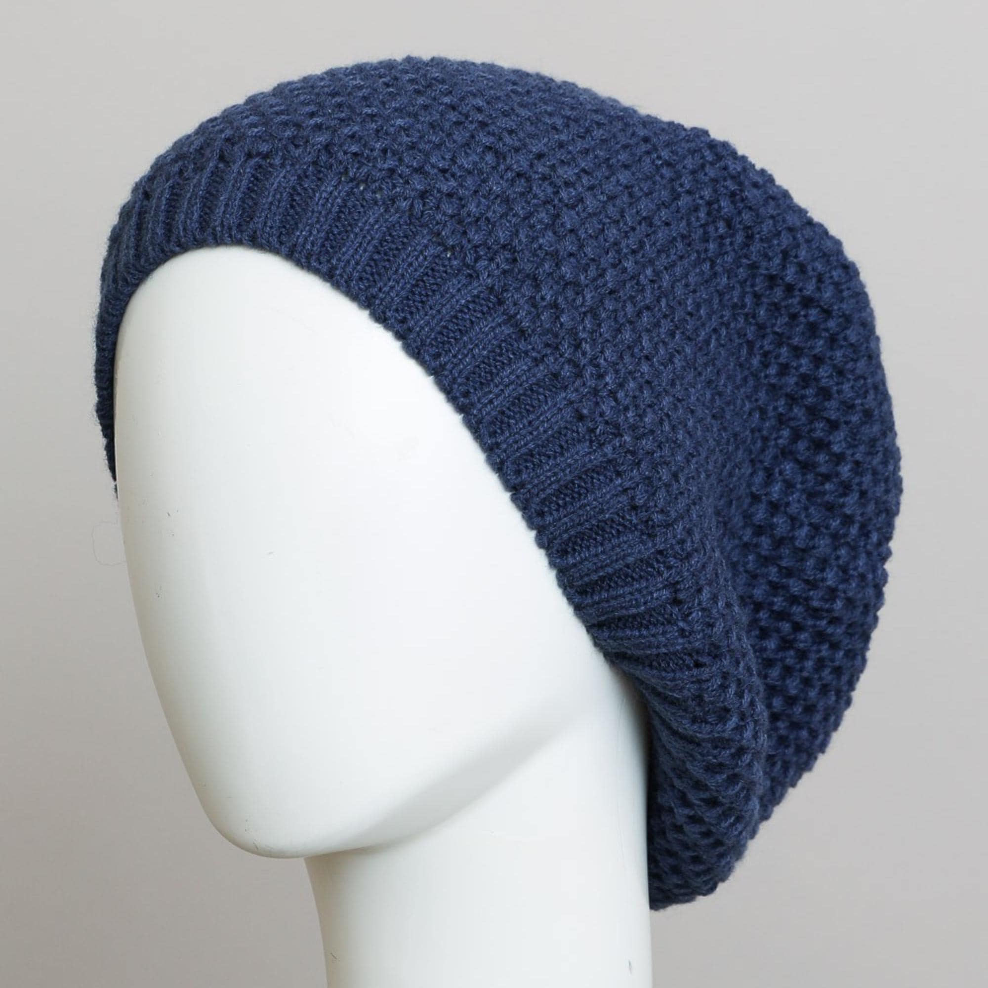 Cozy Waffle Knit slouchy boho Beanie Waffle Knit Soft Slouchy Beanie Winter Warm Ski Skater Hip  main image 4