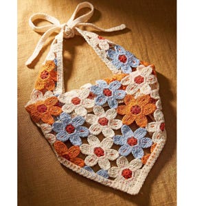Crochet Headscarf Bandana, Head cover, triangle hair scarf