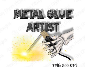 Metal glue artist welder PNG digital download, sublimation, dtf transfer, welder construction
