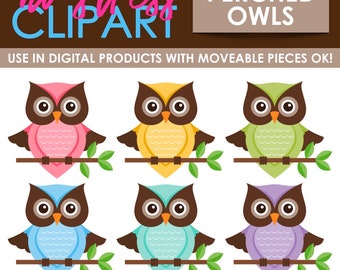 Owls Clip Art (Digital Use Ok!)