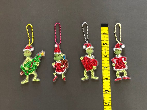 DIY Diamond Painting Keychain, Grinch