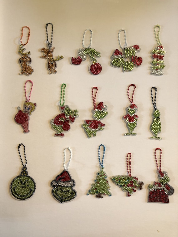 The Grinch Diamond Painting Keychains Ornaments 