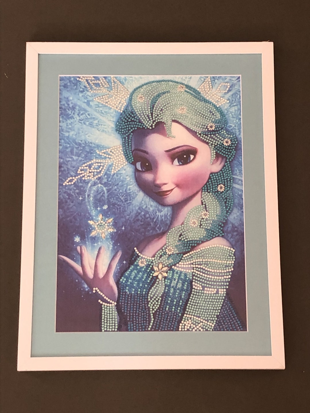 Queen Elsa From Disney's Frozen Completed Diamond Painting Etsy