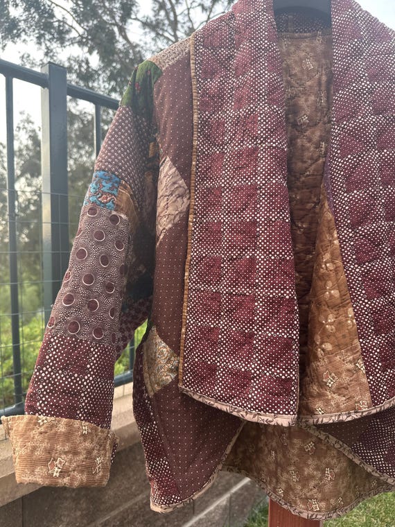 Vintage Four Patch Quilt Jacket - image 3