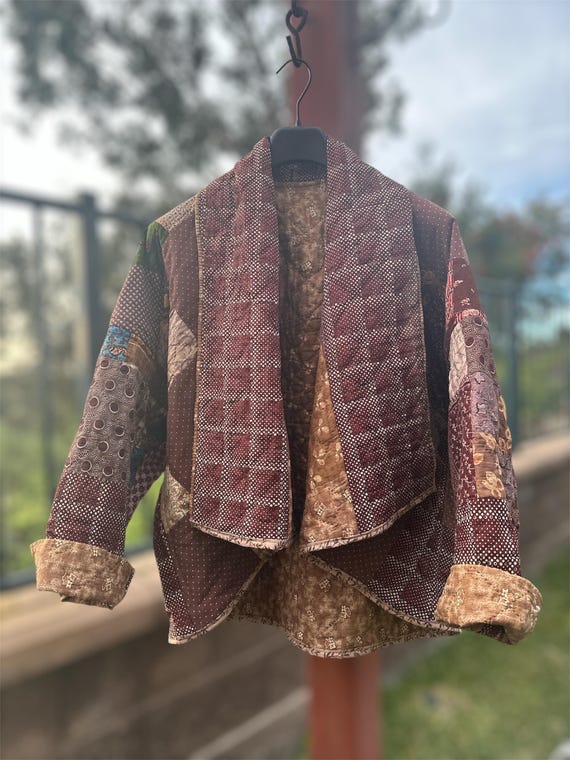 Vintage Four Patch Quilt Jacket - image 1