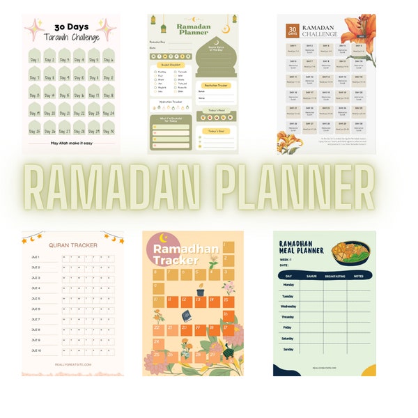 44 pages Ramadan Planner 2024, Islamic Planner, Ramadan Reflections, Printable Ramandan Planner, Ramadan Digital PDF