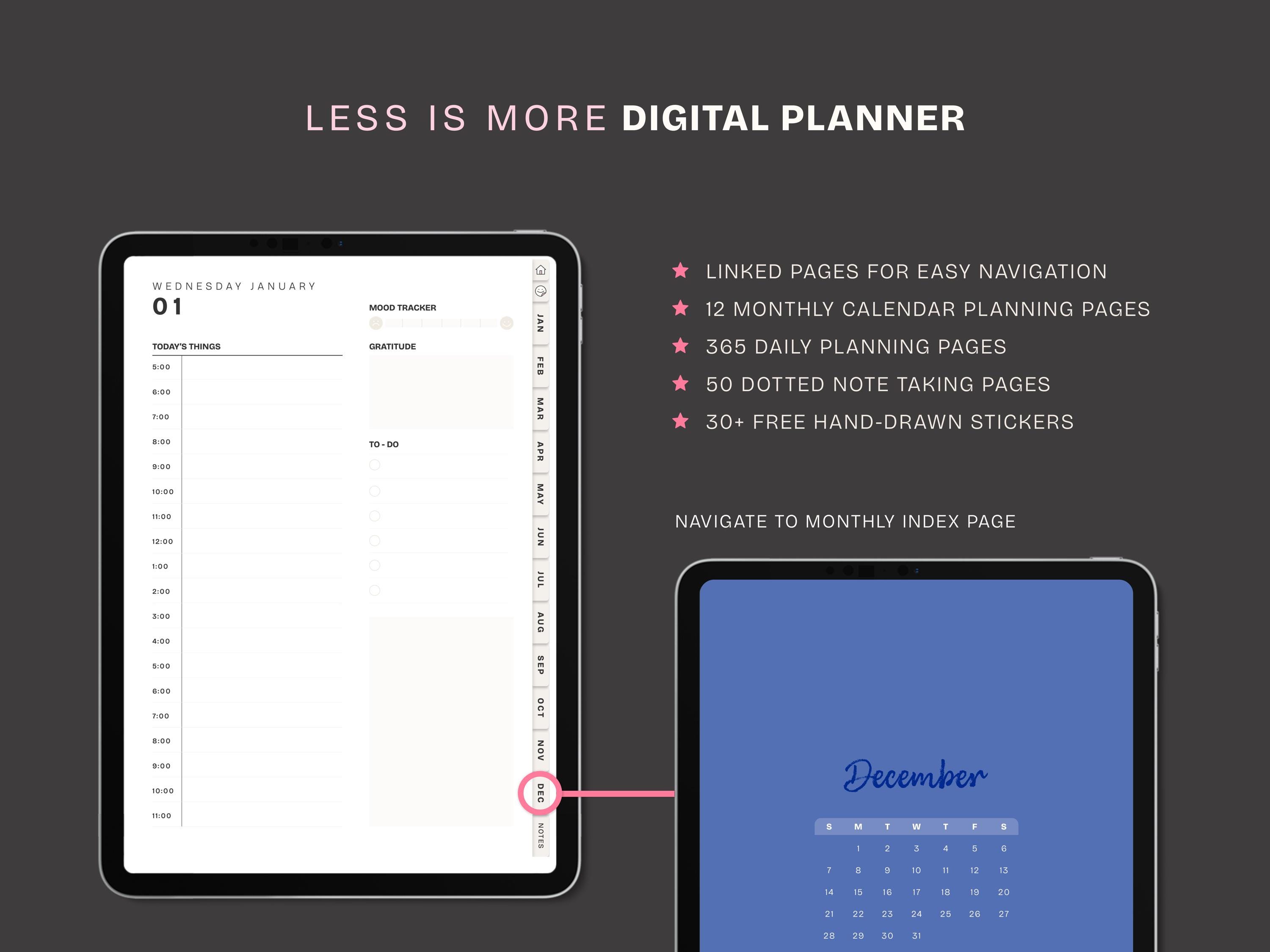 2025 Planner | Less is More Digital Planner, iPad Planning, Daily ...