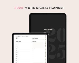 2025 Planner | Less Is More Digital Planner, iPad Planning, Daily Planner, Monthly Planner, Book Tracker, Vision Board, GoodNotes Planner