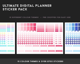 Digital Planner Stickers Bundle | Goodnotes Stickers, Digital Stickers, Stickers for Digital Planner, Notability Stickers, Sticker Sheets