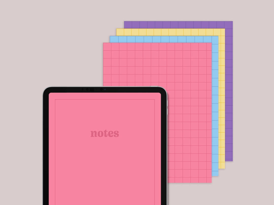 Digital Coloured Notebooks Goodnotes Notebook, iPad Notebook, Note