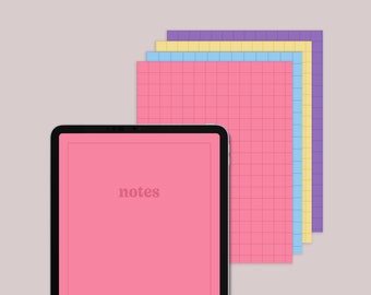 Digital Coloured Notebooks | goodnotes notebook, iPad notebook, note taking, notes, digital paper, digital journal, digital planner