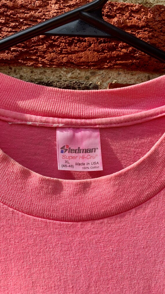 Vintage Houston Gulf Coast Neon Pink Tshirt with … - image 7