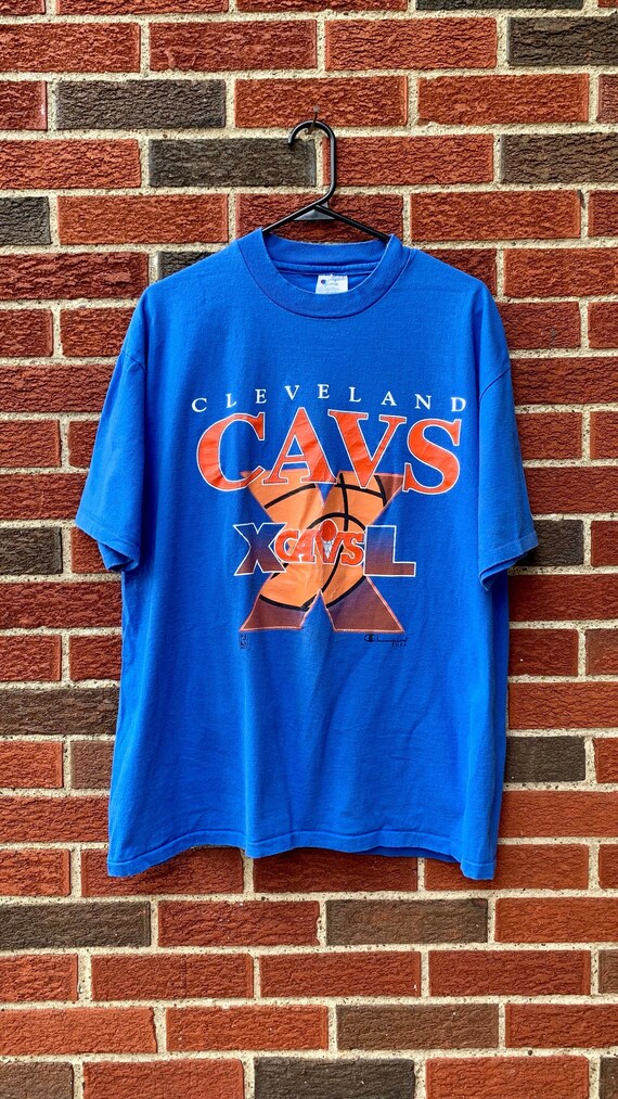 Vintage Cleveland Cavs Champion Blue and Orange Si