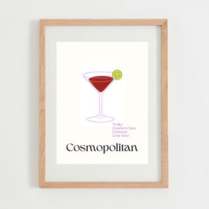 Cosmopolitan Wall Art, Drink Set
