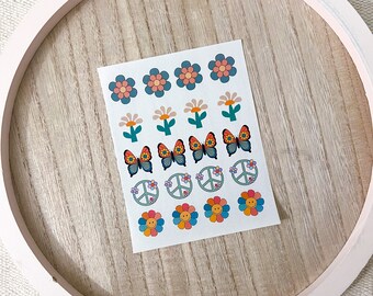 Retro 1 Clay Transfer Decals | Transfer Paper for Polymer Clay