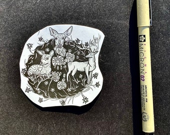 Deer sticker