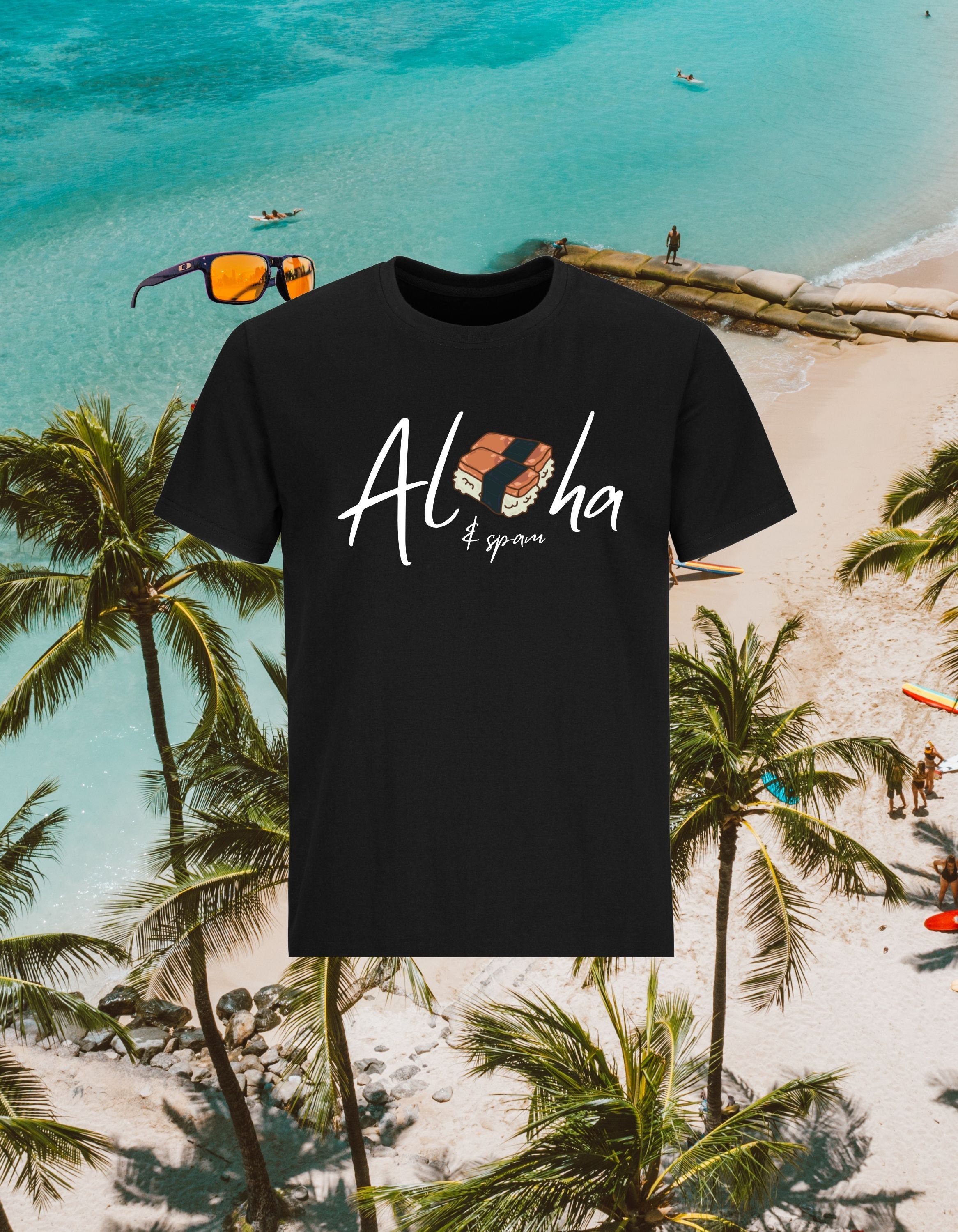 Aloha & Spam T-shirt unisex Hawaiian T-shirt - Etsy