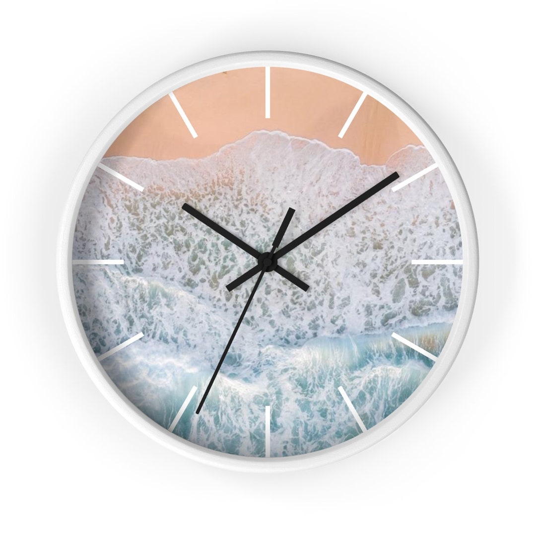 Beach Wall Clock Hawaiian Decorations Hawaiian Clock Etsy