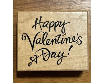 PSX E-2471 Happy Valentine’s Day Heart Arrow Rubber Stamp