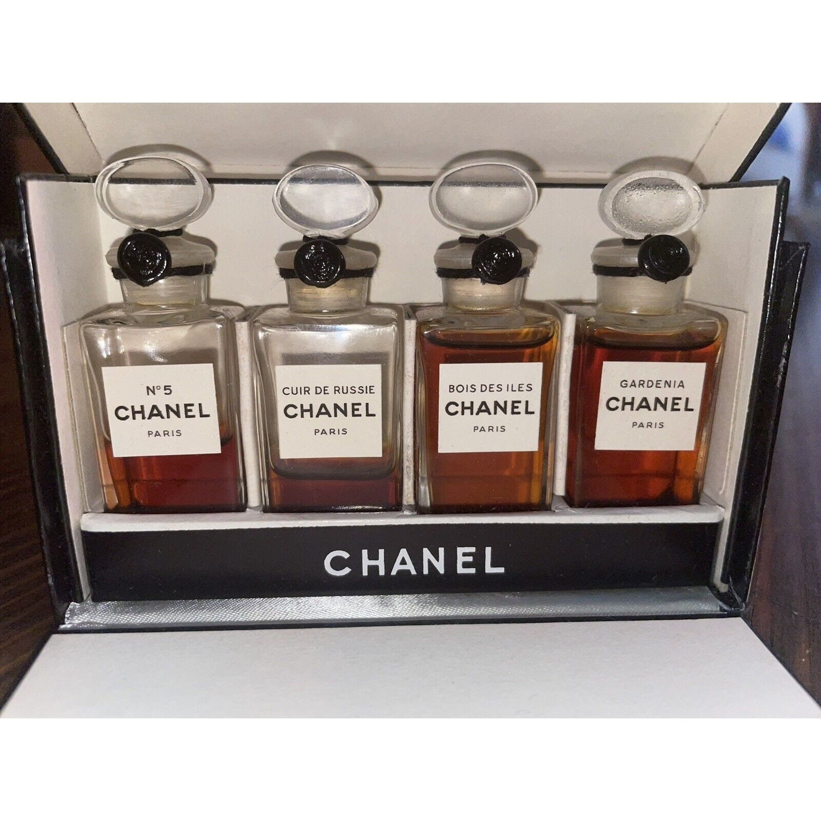 Rare 1980s Chanel Mini Perfume: Bois Des Iles Cuir De Russie