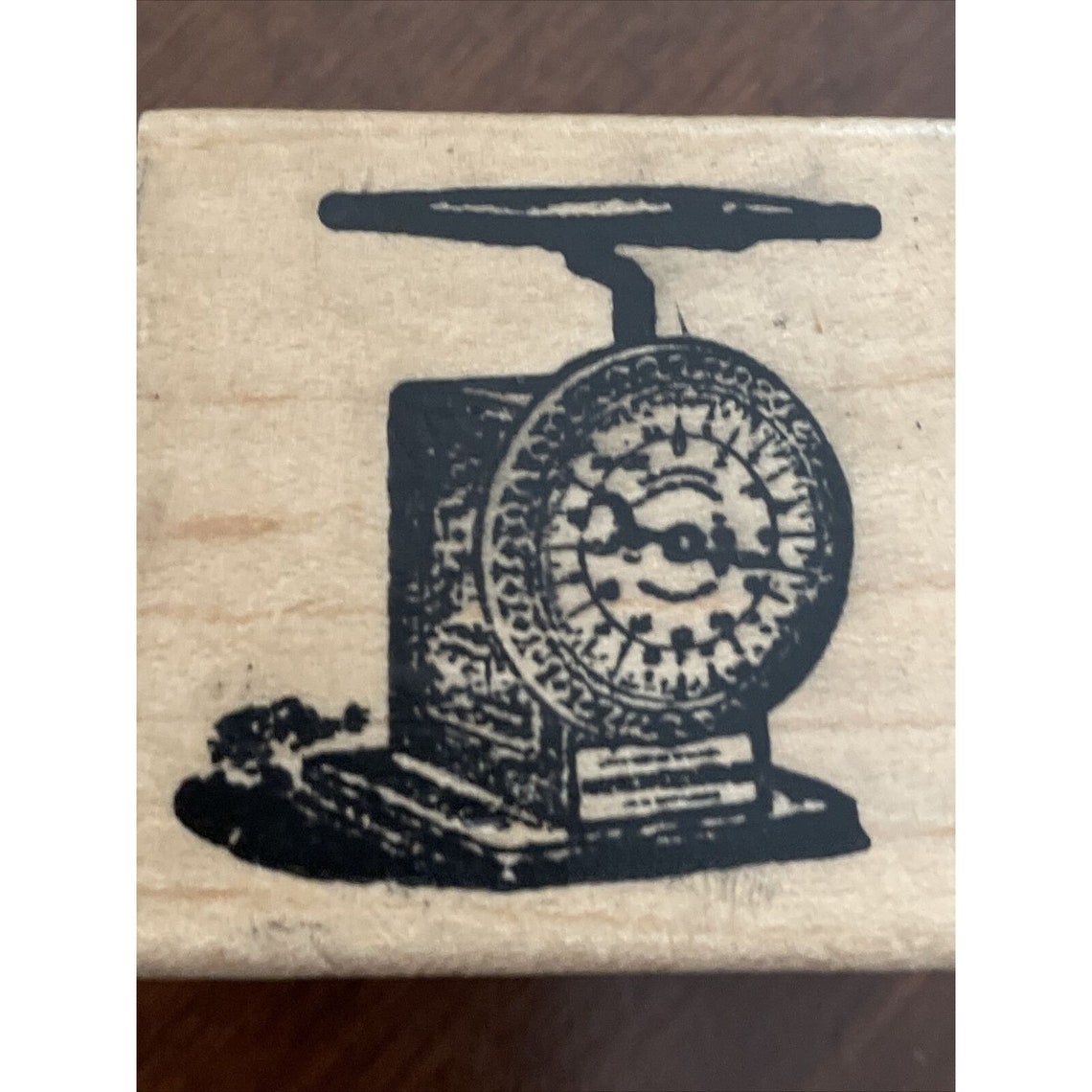Wood Block Rubber Stamp Antique Scale Neto Stuff Made in USA Etsy