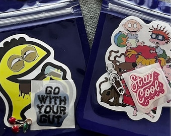 90s Nostalgia Gift Bag – Charm & Sticker Mystery Pack