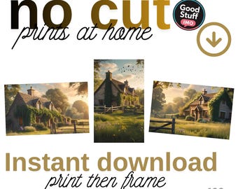 Cozy Cabin Wall Art Printable Set of 3 8x10 Nature Prints | Instant Download