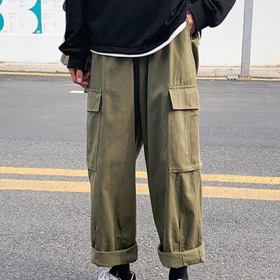 Cheap Hip Hop Joggers Men Black Multipocket Ribbons Man Sweatpants  Streetwear Casual Mens Pants  Joom
