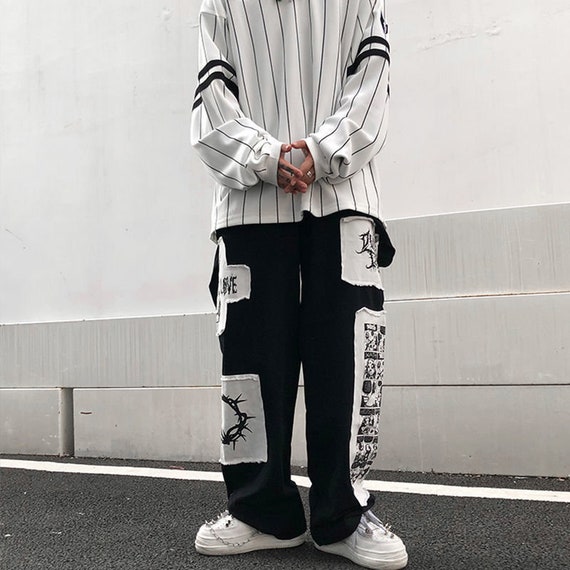 Y2k Streetwear Shorts Mens Harajuku Hip Hop Alphabet Graphic