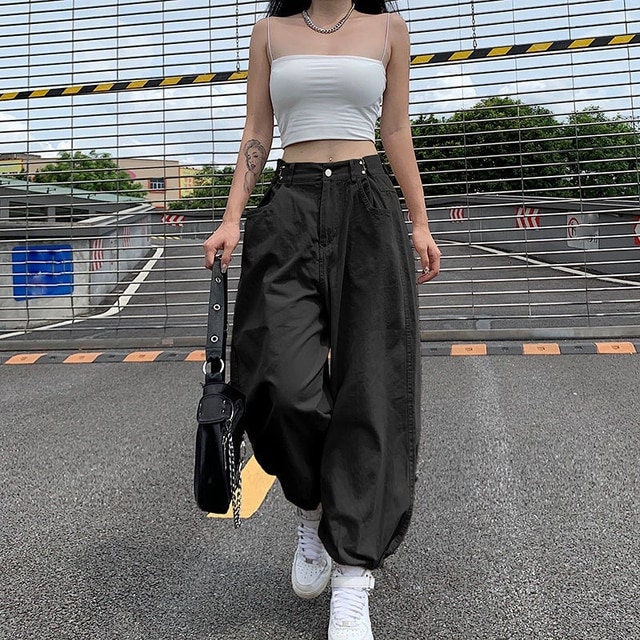 Zuoan Womens Pants Korean Style Straight High Waist Long Pants  Shopee  Malaysia